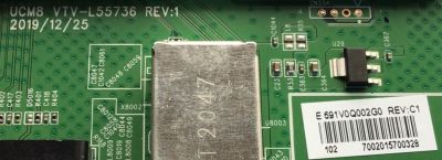 MAIN PARA TV TOSHIBA / NUMERO DE PARTE 631V0Q002G0 / 691V0Q002G0 / VTV-L55736 / 631V0Q002G0 REV:C1 / 691V0Q002G0 REV:C1 / P422938C_05 / UCM8 / PANEL K500WDCRA-KB35 / DISPLAY PT500GT02-4 VER.1.2 / MODELO 50LF621U21 - Imagen 2